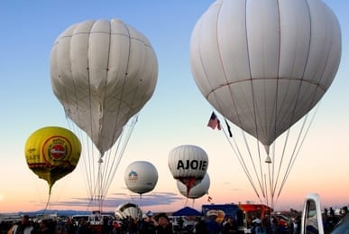 Gas Balloons inflating for race in 2008