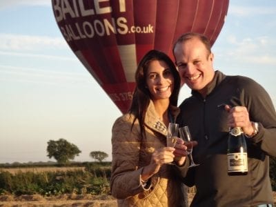 Getting engaged in a baloons