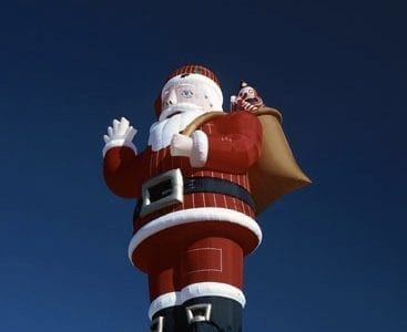 santa flying
