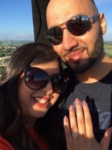 Proposing in a hot air Balloon