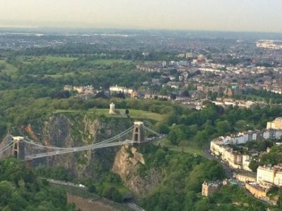 hot air balloon flight over bristol suspension