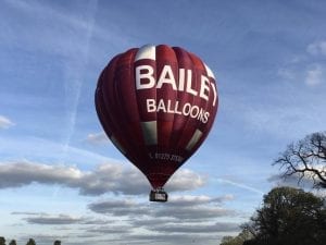 Bailey Balloons in the sky