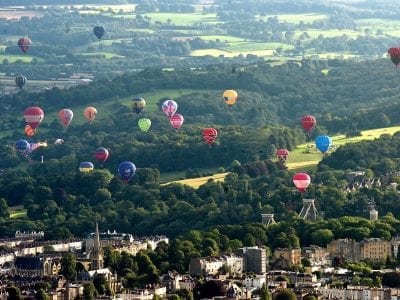 Bailey Balloons on blue sky 1